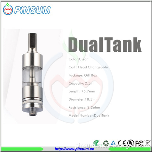 Wholesale Price E Cigarette Atomizer, All Parts Are Changeable Clearomizer, Dual Tank
